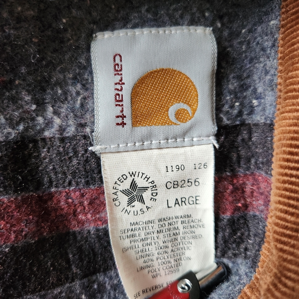 Carhartt Vintage Shooting Jacket Men L Corduroy Hunting Patches Blanket Lined - Picture 5 of 14